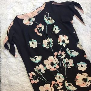 Vince Camuto Floral Cold Shoulder Dress